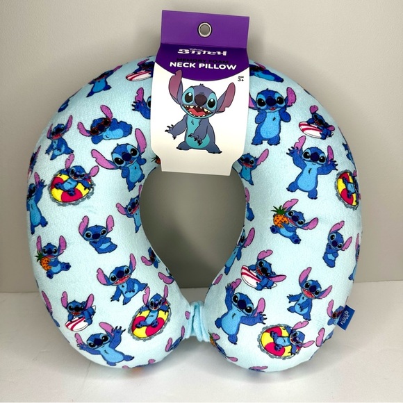 Disney Stitch Neck Pillow Memory Foam Travel Pillow - Picture 1 of 3